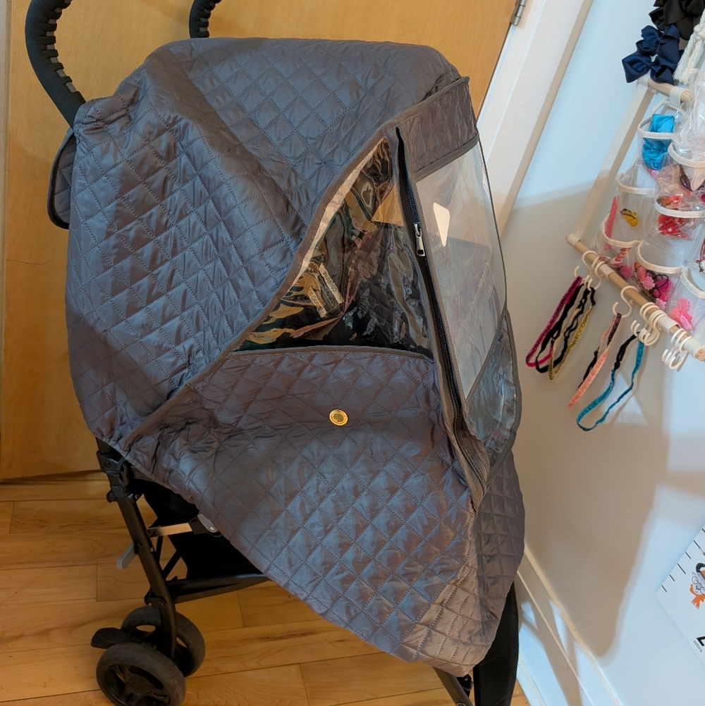 Gray Stroller Weather Cover - Picture 2 of 3